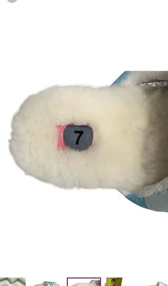 UGG Maxi Slide Logo Platform Slippers Pink Blue White, Size 7. - Picture 7 of 9